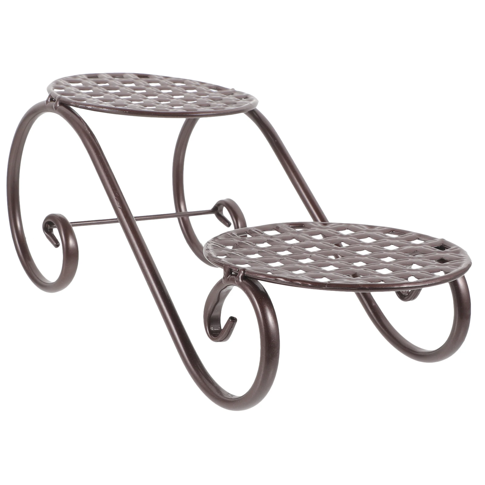 

Multi Layer Wrought Iron Flower Stand Planter Display Indoor Home Pot Rack Small Copper Balcony Bedroom Study Garden Supplies