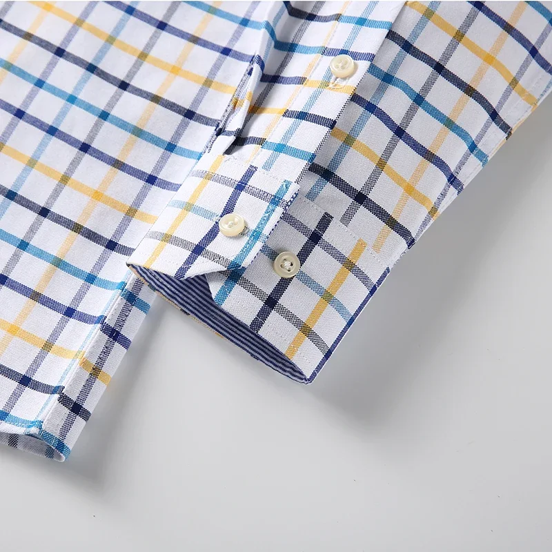 Camicia rossa uomo abiti firmati camicie Oxford in puro cotone 100% per uomo camicia scozzese a maniche lunghe a righe uomo d\'affari startan