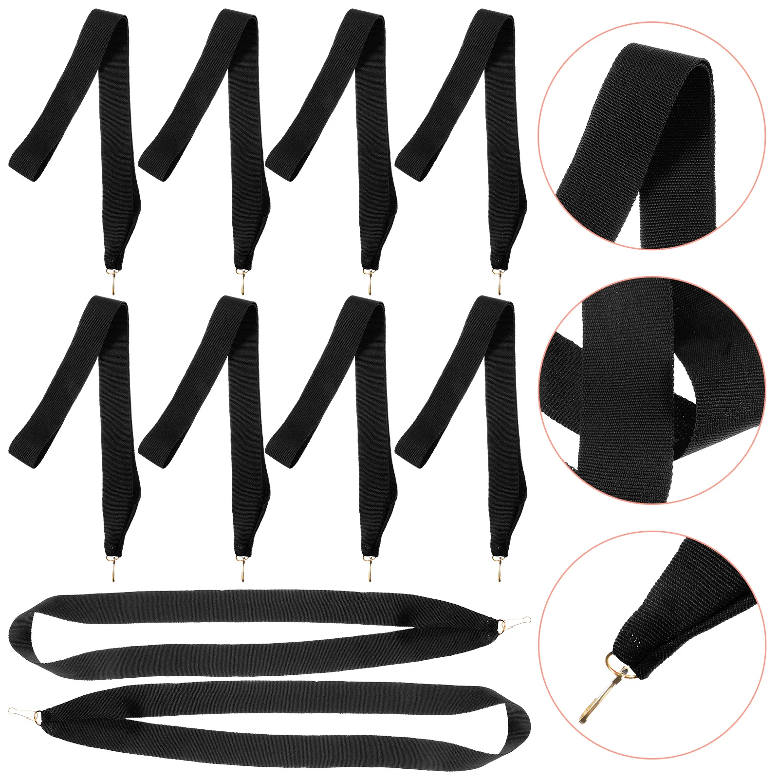 10 Pcs Medal Lanyard Hooks Ribbon for Medals Competition Neck Triangle Straps with Clips