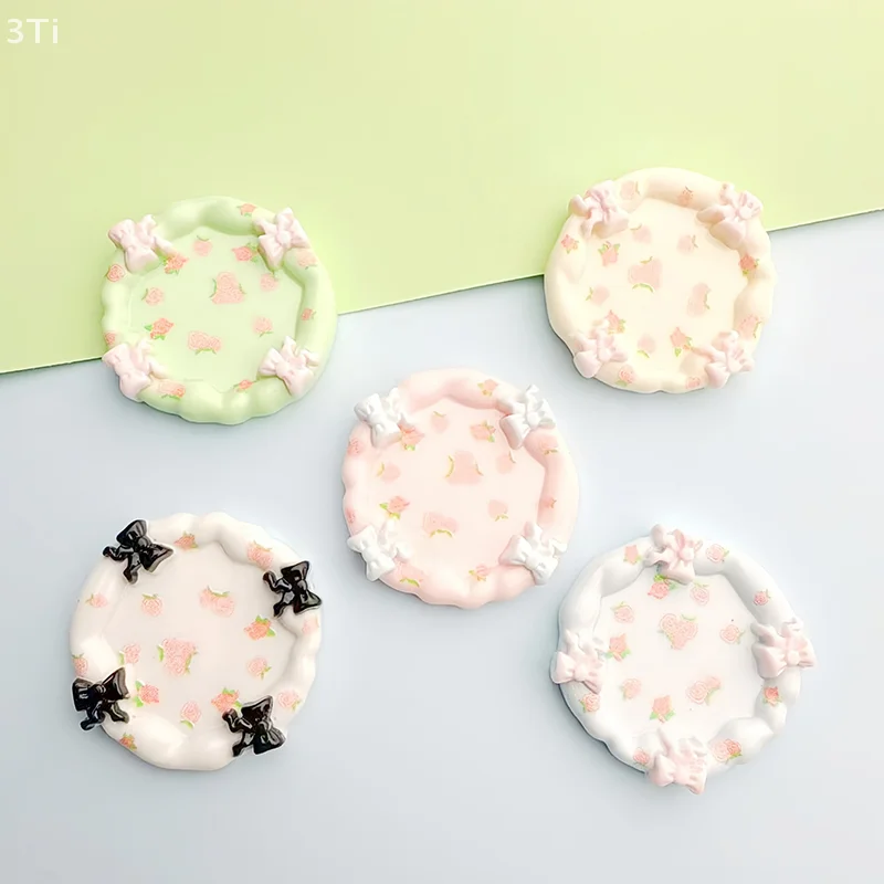 2Pcs Cute Resin Paint Palette Nail Art Palette Nail Art Display Stand Mini Portable Tone Nail Tools Art Supplies Decorative