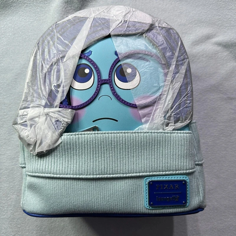 New Hot Loungefly Disney Pixar Inside Out Sadness Cosplay Mini-rucksack Women's Casual Bag Children's Schoolbag Student Gift