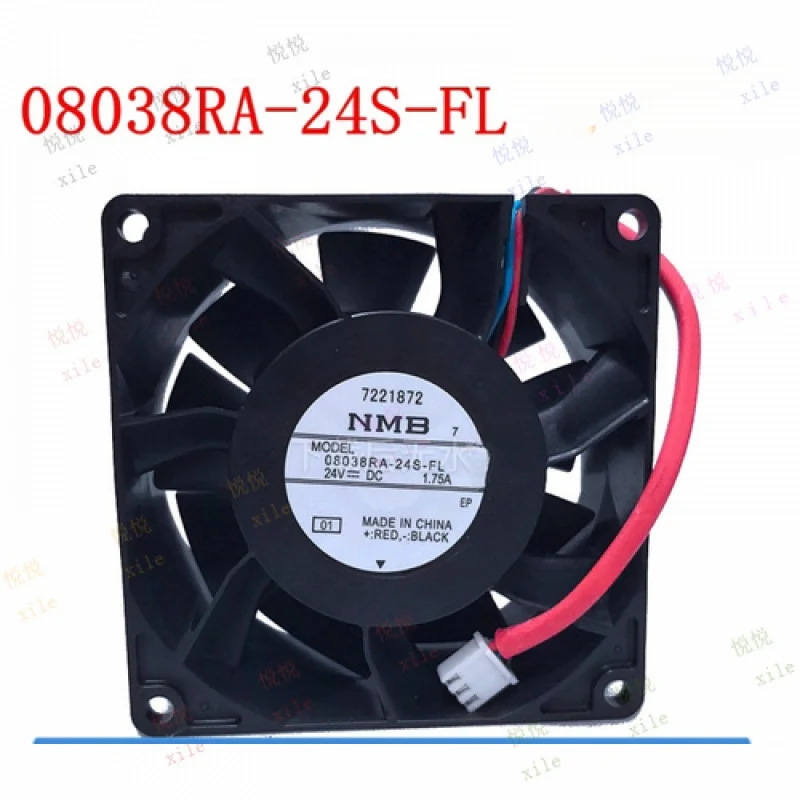 

L L ДЛЯ NMB 08038RA-24S-FL DC24V 1,75A 8038 8 см 3-проводной вентилятор охлаждения корпуса