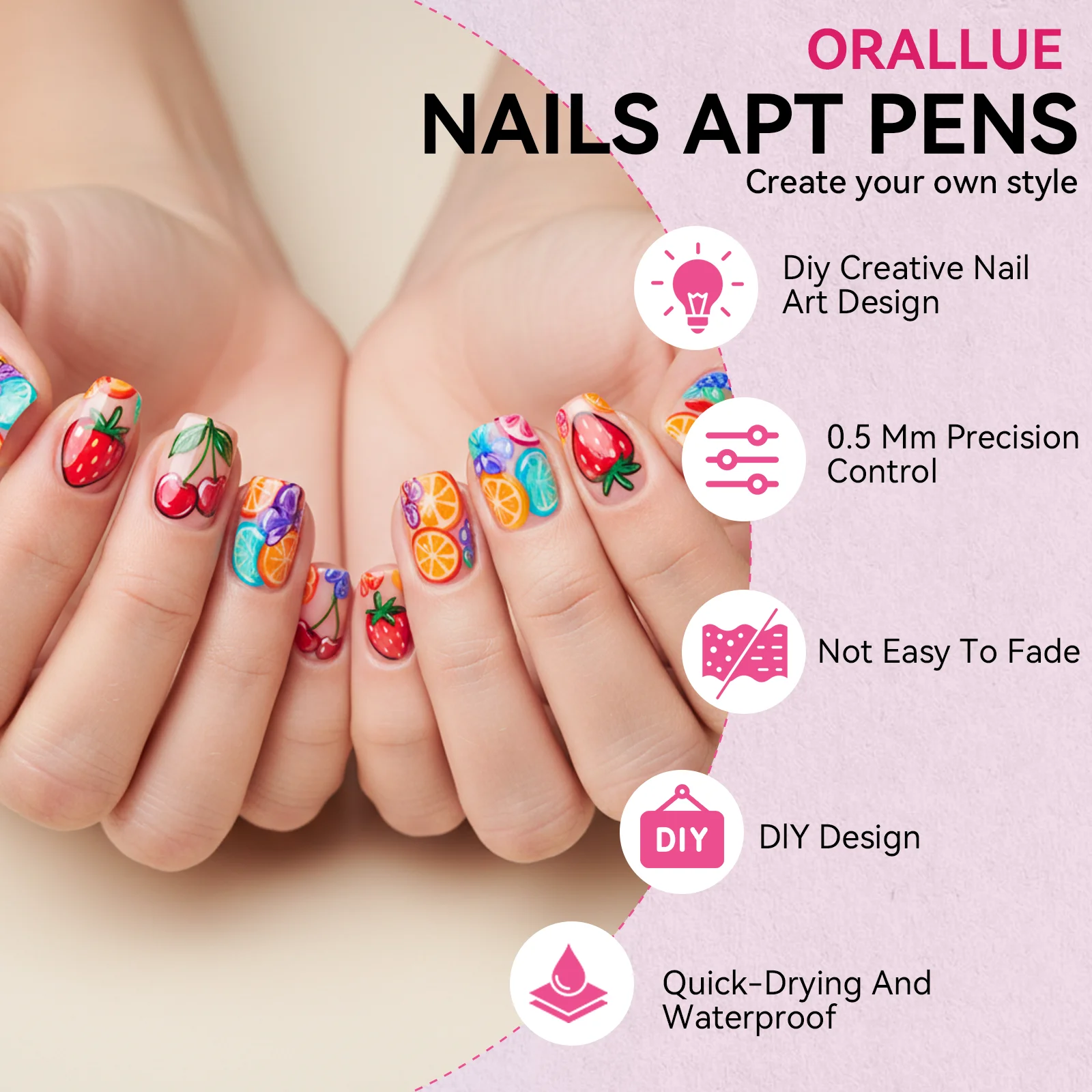 네일 아트용 빠른 건조 아크릴 페인트 마커 색상 유지 네일 포인트 페인팅 라이너 펜 네일 아트 디자인 홈 DIY