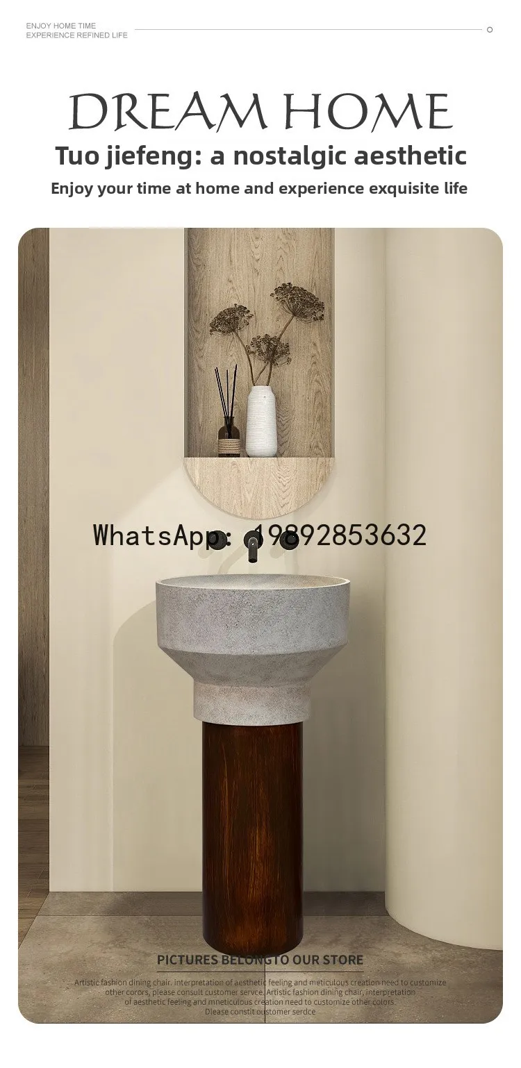 YFY Wash  Courtyard Pedestal Wash  Vintage Floor-standing Garden Sink Outdoor Wash  Courtyard Style