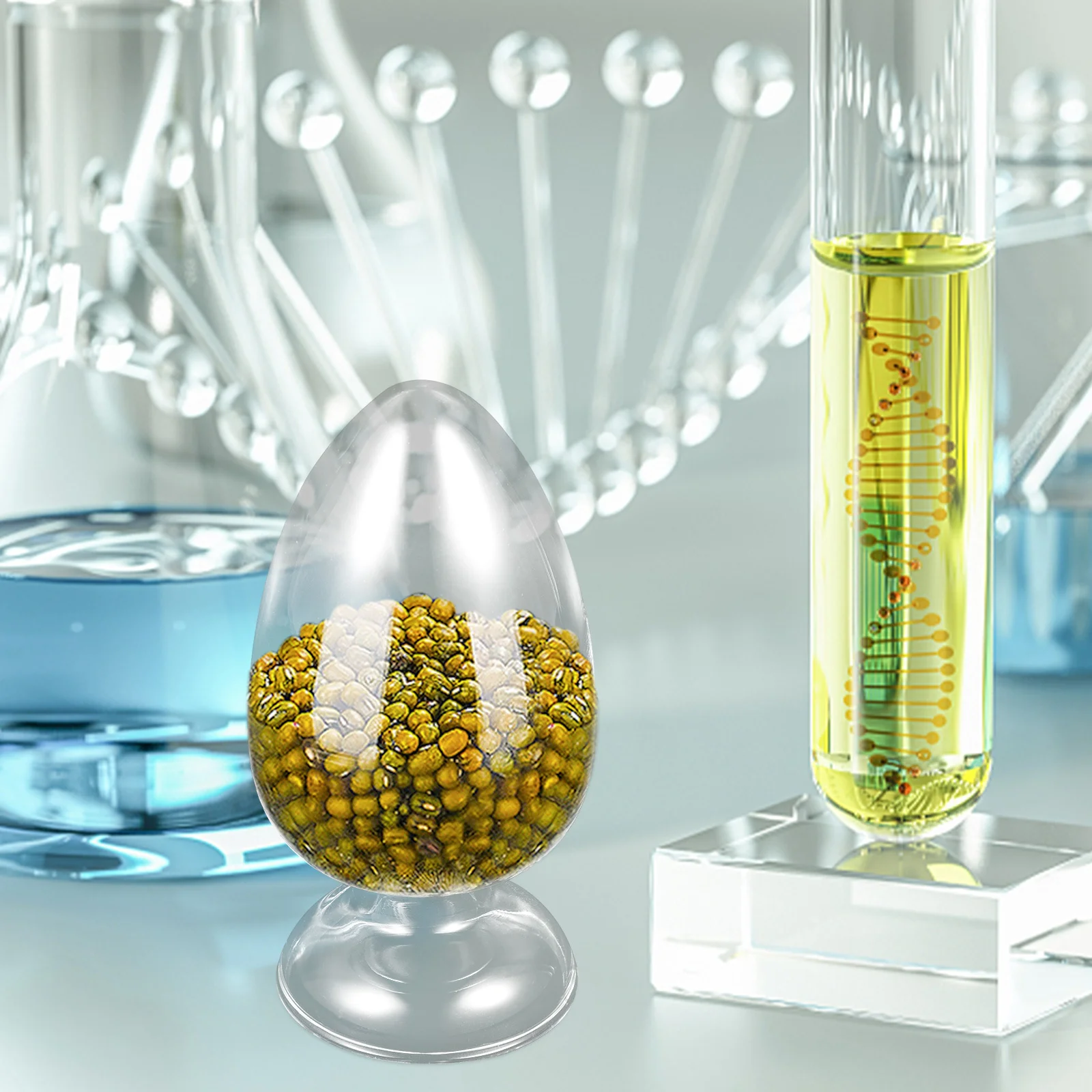 

2Pcs Glass Chicken Heart Shape Sample Bottles Simple Elegant Design Stable Material Display Bottle Sample Bottle