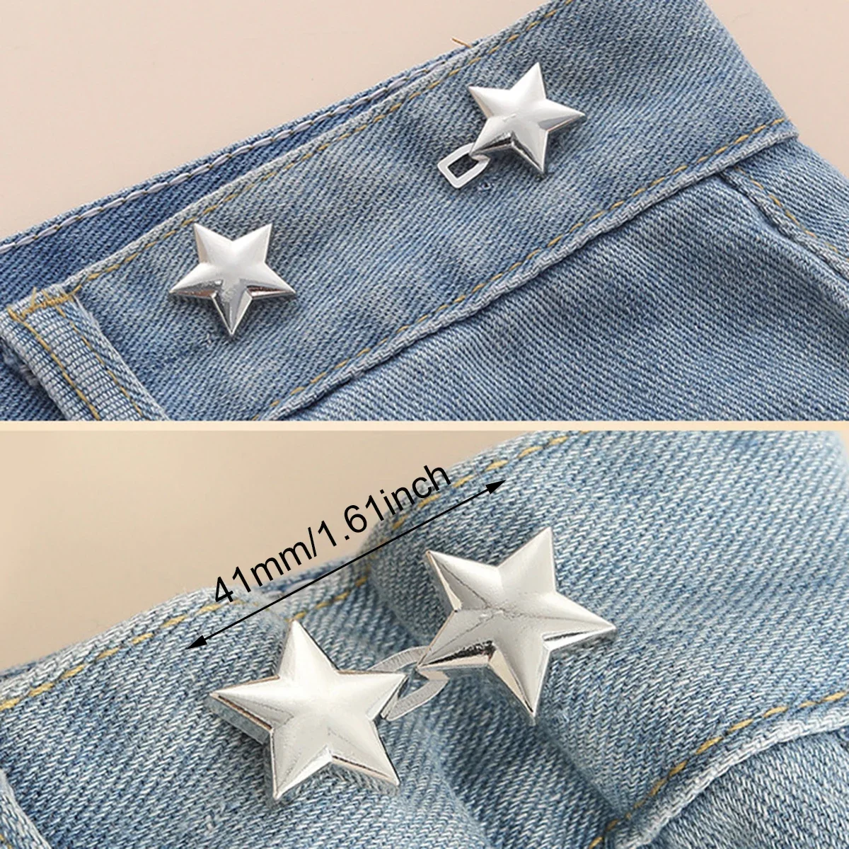 1pc Jeans Button Adjustable Clips for Pant Skirts Waist Tightener Buckle Snap Button Adjuster Pants Pin Retractable Button