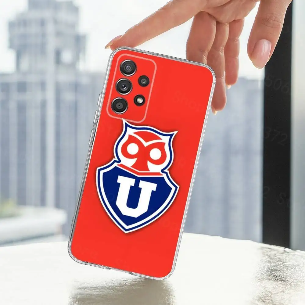 Capa de telefone com logotipo c-chile u-university para samsung s30, s23, s22, s21, s20, ultra, fe, lite, s10, s9, s8, pius, transparente, capa de silicone