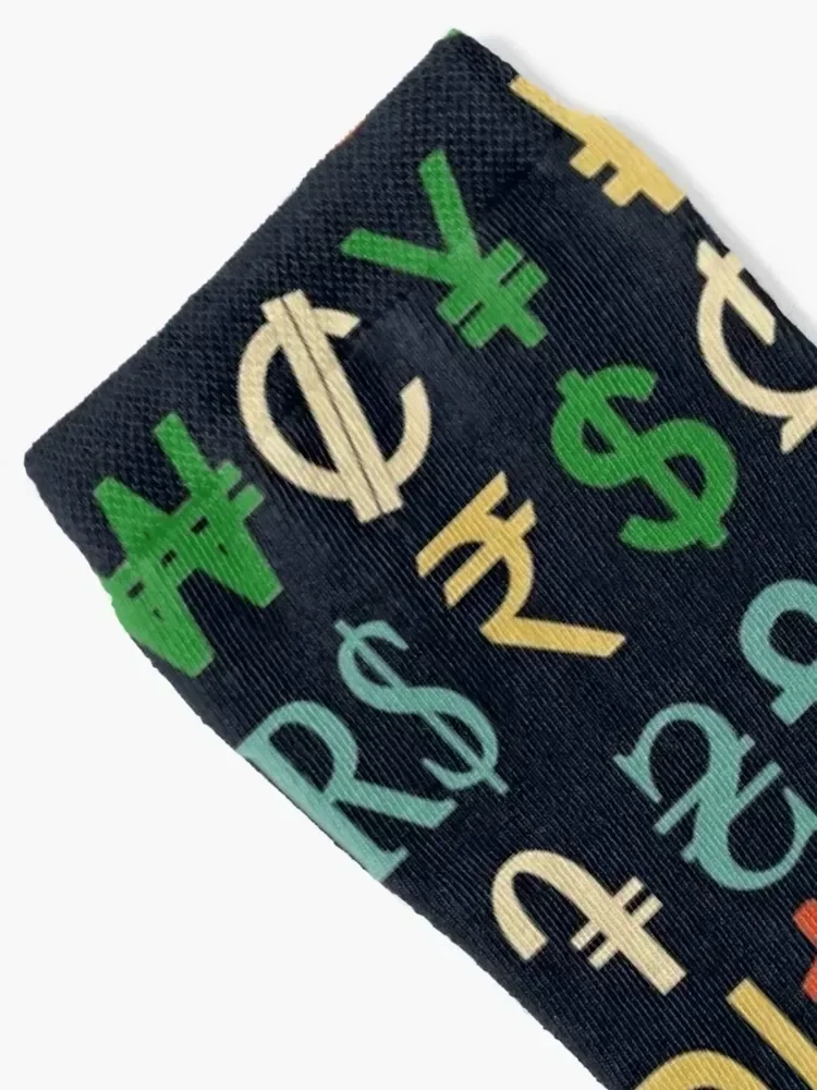 Worlds 20 Strongest Currencies Symbols,Cute Forex Gift Socks summer heated men cotton high quality Socks Female Men's