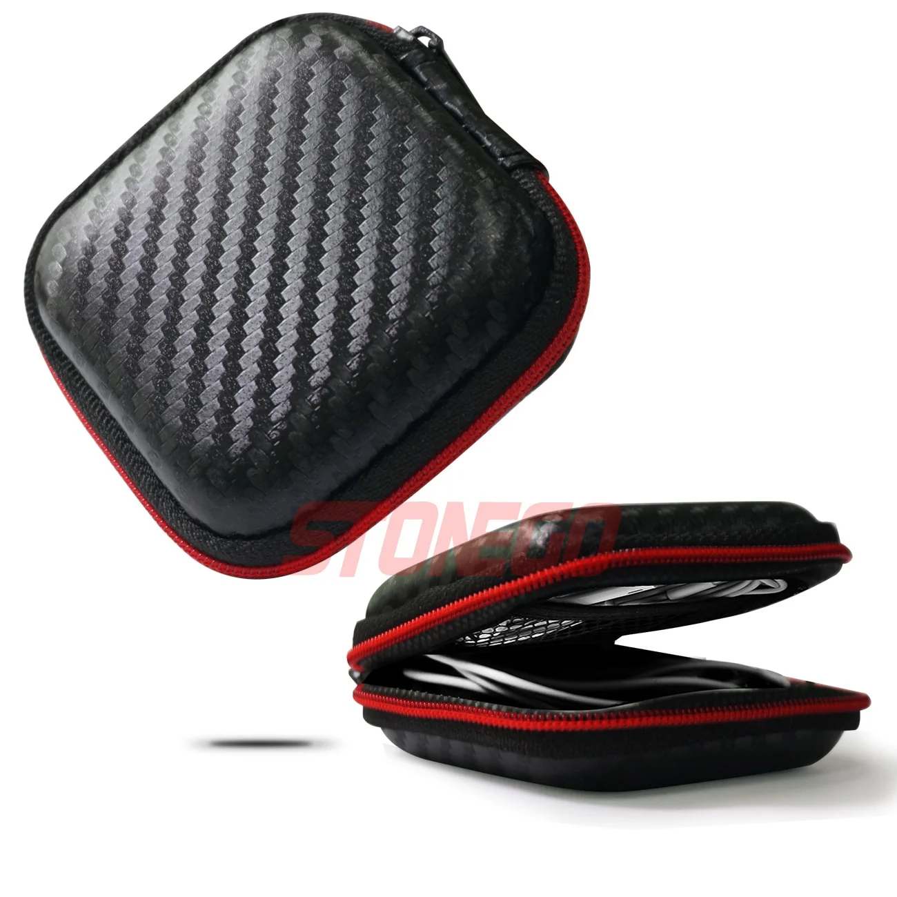 Cable Organizer Storage Box USB Hard Case Earphone Keychain Bags Waterproof SD Card Earbuds Holder Box Circular Square STONEGO