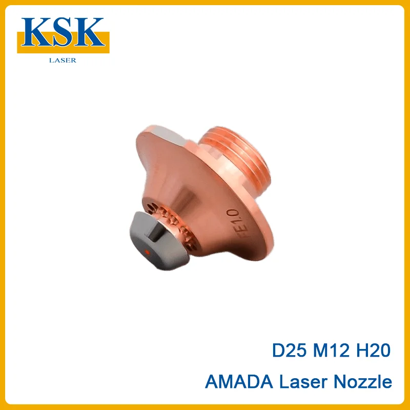 10Pcs/Lot Amada Water-cooled Machine Nozzles D25 M12 H20 Copper Nozzles Single-layer For HSG HAN'S WSX Welding Accessories