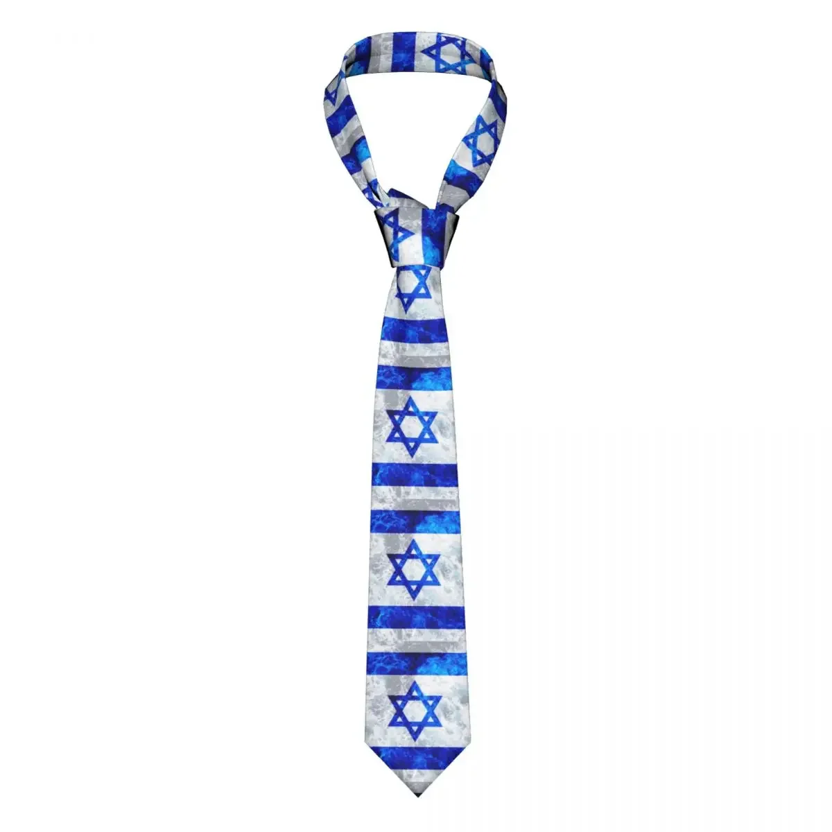 Formal Flag Of Israel Neck Tie for Wedding Personalized Men Ocean Patriotic Stars Counrty Neckties