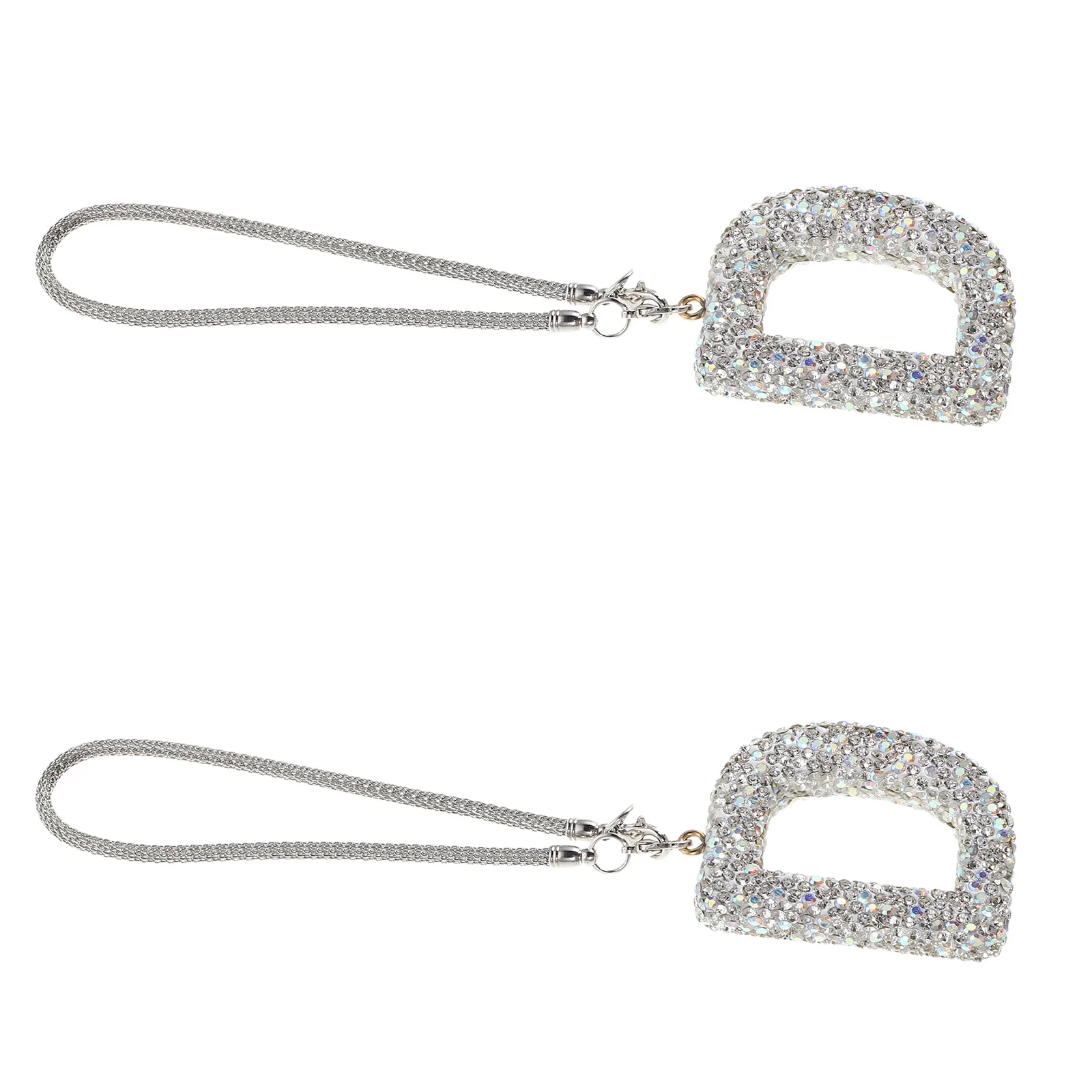 

2pcs Rhinestone Letter D Hanging Ornament Bling Rearview Mirror Pendant Women'S Cute Crystal Decoration Auto Accessories