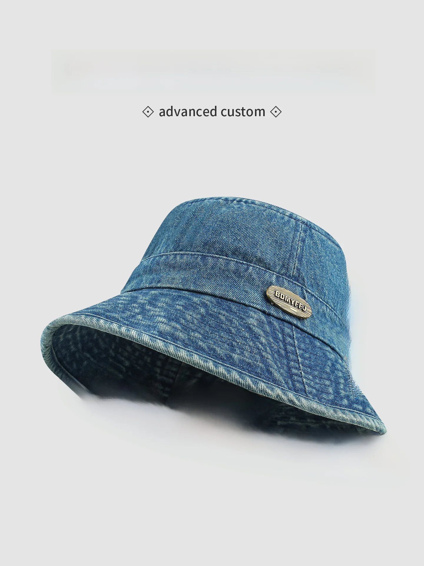 retro-washed-denim-fisherman-hat-women's-spring-summer-travel-sun-protection-wide-brim-hat-face-slimming-versatile-outdoor