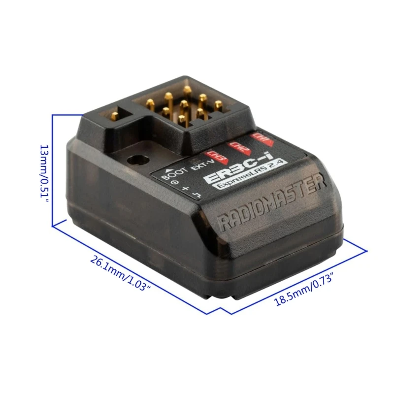 Receptor PWM 3ch ExpressLRS 2.4GHZ 3/5CH Transmissão sinal confiável estável