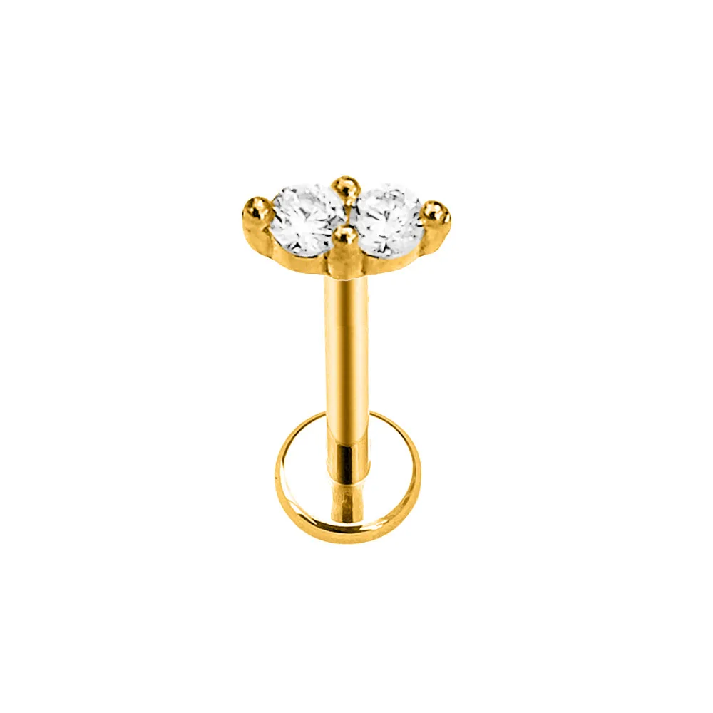 Titanium Flower Heart Star Drop Threadless Piercing