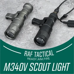 M340V Mini Scout Light Pro Tactical Flashlight Strobelight with MLOK Adapter with 20mm Rail
