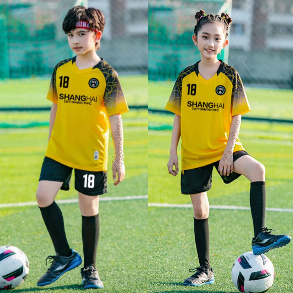 2025 الأطفال قمصان كرة القدم السراويل الفتيان الفتيات ملابس كرة القدم مجموعة قصيرة الأكمام أزياء كرة القدم الاطفال كرة القدم رياضية جيرسي #6