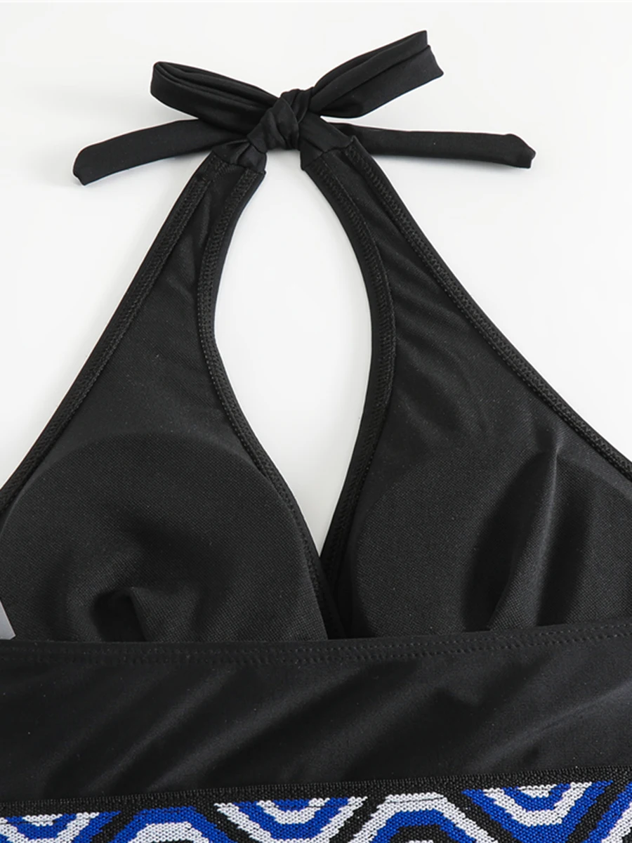 2026 Halter Hoge Taille Bikini\'s Zwart Badpak Vrouwen Sexy Badmode Vrouwelijke Zwemmers Zwemmen Zwempak Beachwear