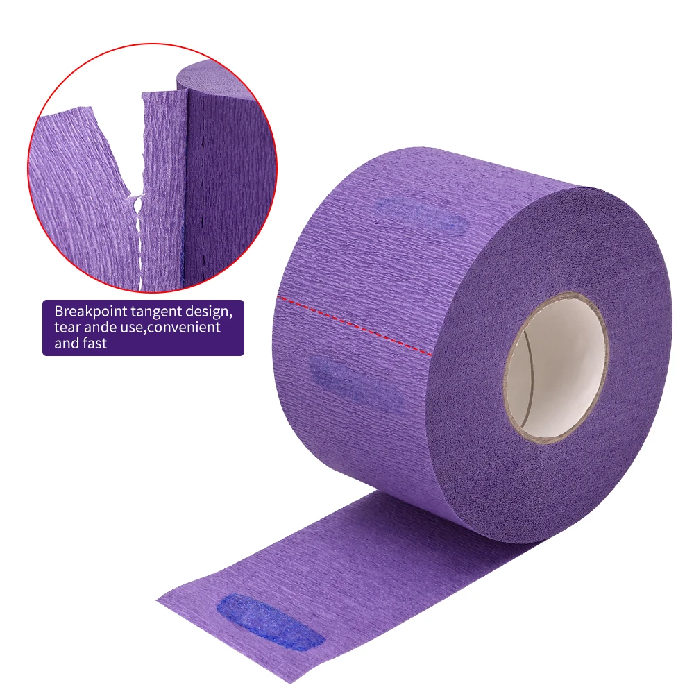 

5 Roll Set Haircut Necks Disposable Hairdressing Collar Haircut Cape Covering Neck Paper Roll Cutting Pro Wrap Paper Stretchable