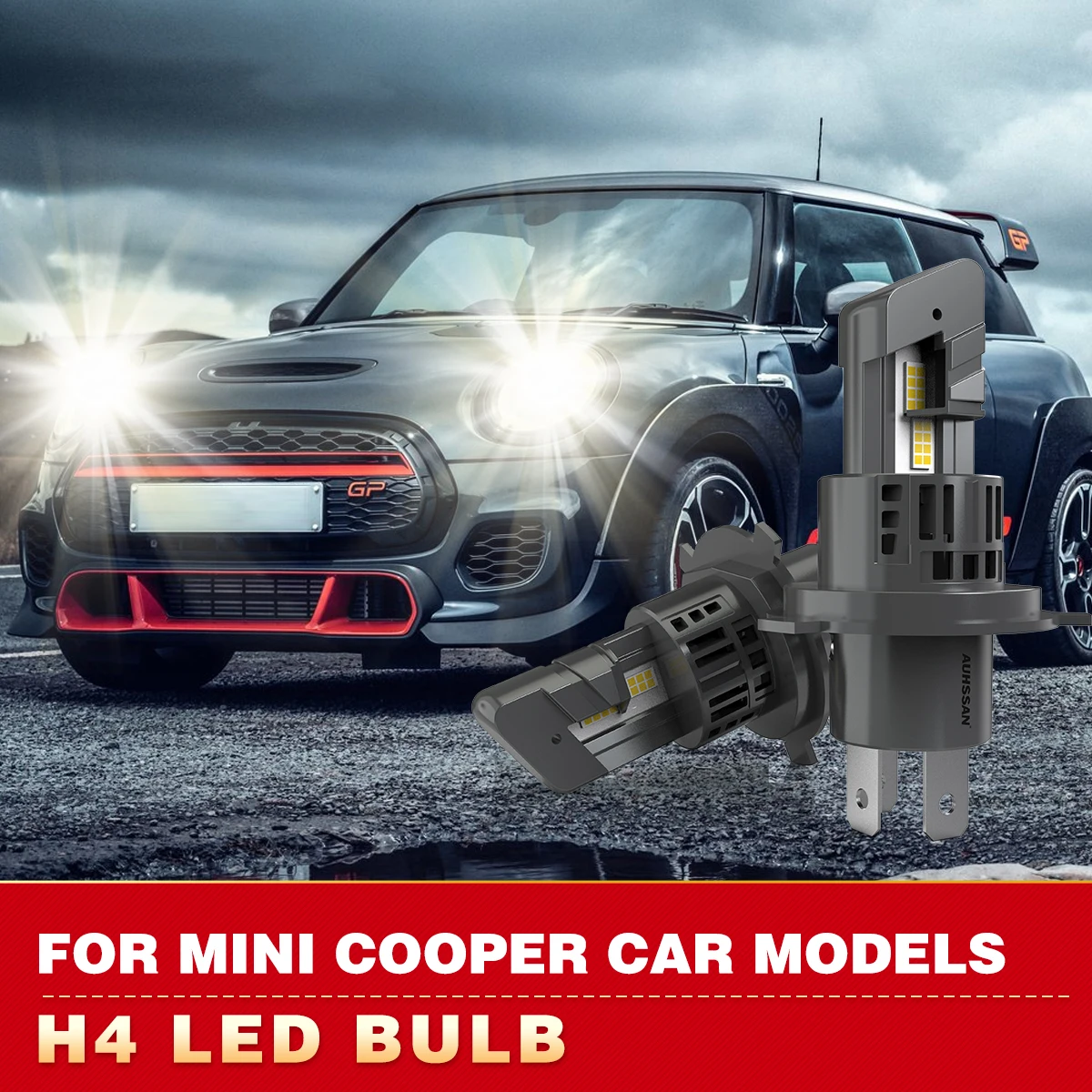2x H4 Led Canbus Headlight Bulb 24000Lm High Low Beam Fog Light With Fan Led High Power For Mini Cooper R55 R56 R57 R58 R60 R61