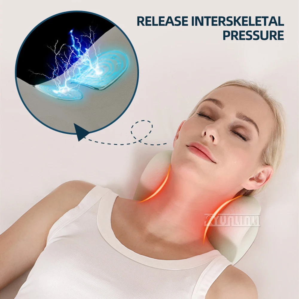 

Yunlin Li Cervical Spine Massager Physiotherapy Rechargeable Traction Correction Massage Pillow Hot Compress Shoulder