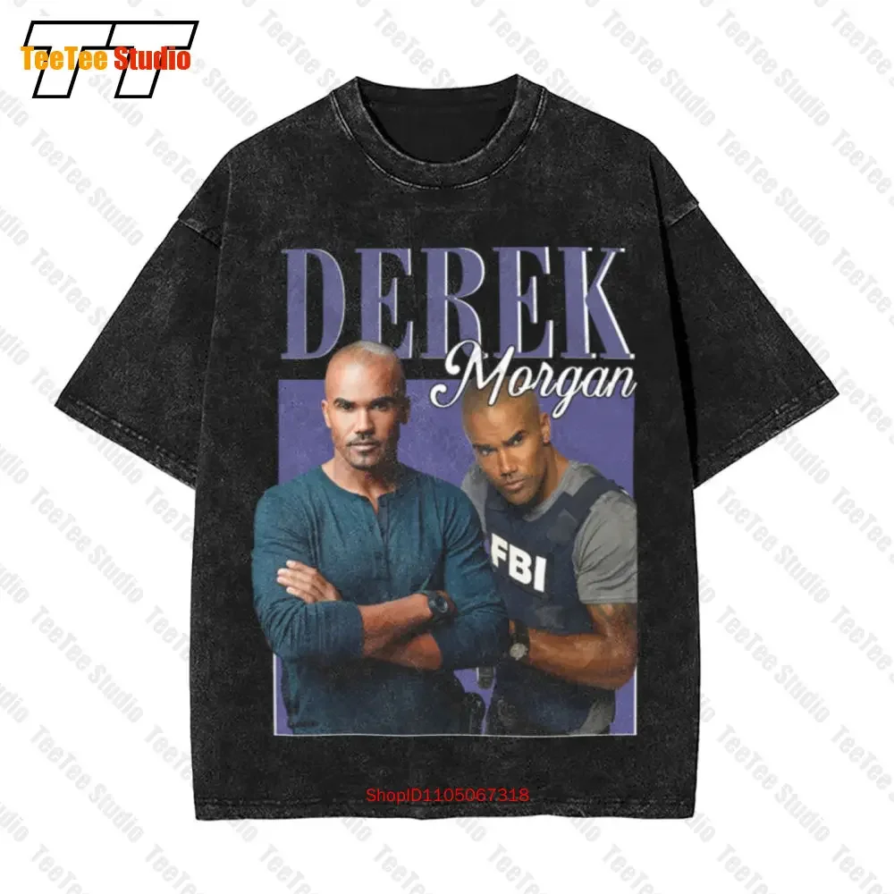 A11255 Criminal Minds Derek Morgan Shemar Moore Vintage Oversized T-Shirt GPG4