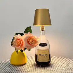 2-1PCS Wireless Wine Bottle Lamp LED Bottle Light Portable Touch Table Lamp For Wine Bottles Light Restaurants Bar Party Decor