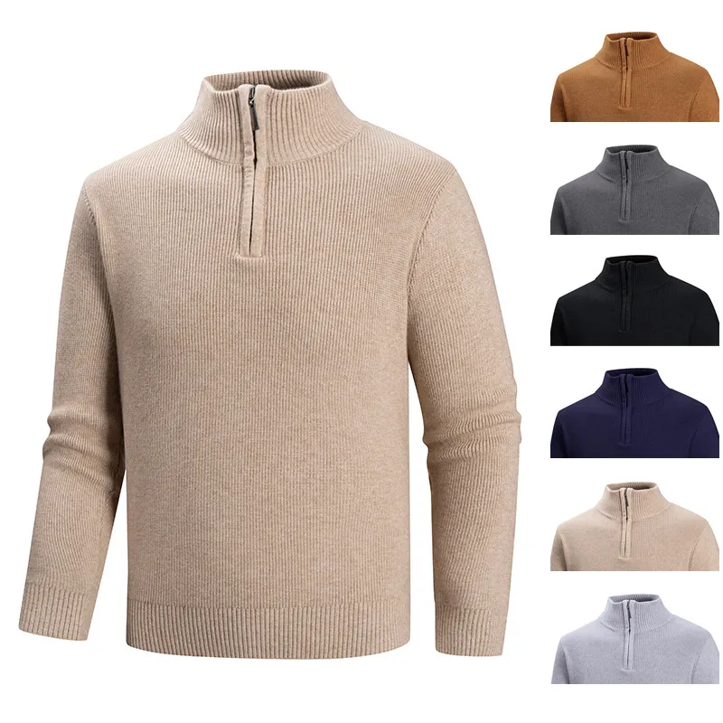 

Trendy Men's Knitted Sweater Casual Base Layer Winter Faion Large Size Autumn Winter Pullover Comfortable Polyester Fiber