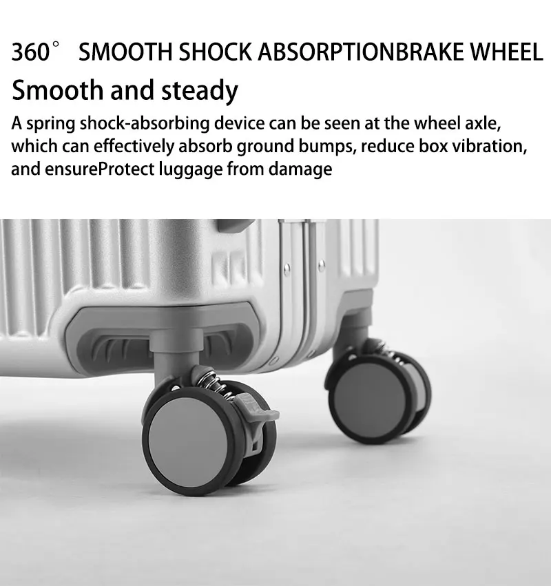 BunnyFly Trolley Case With Wheels Boarding Box 20/24 inch Travel Suitcase Large Size Luggage Men Carry-On Luggage Laptop Bag