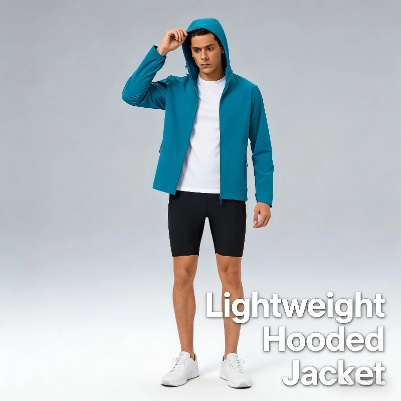 

2026 Весна/Лето, дышащая легкая ветровка с капюшоном для пеших прогулок, бега, быстросохнущая верхняя одежда