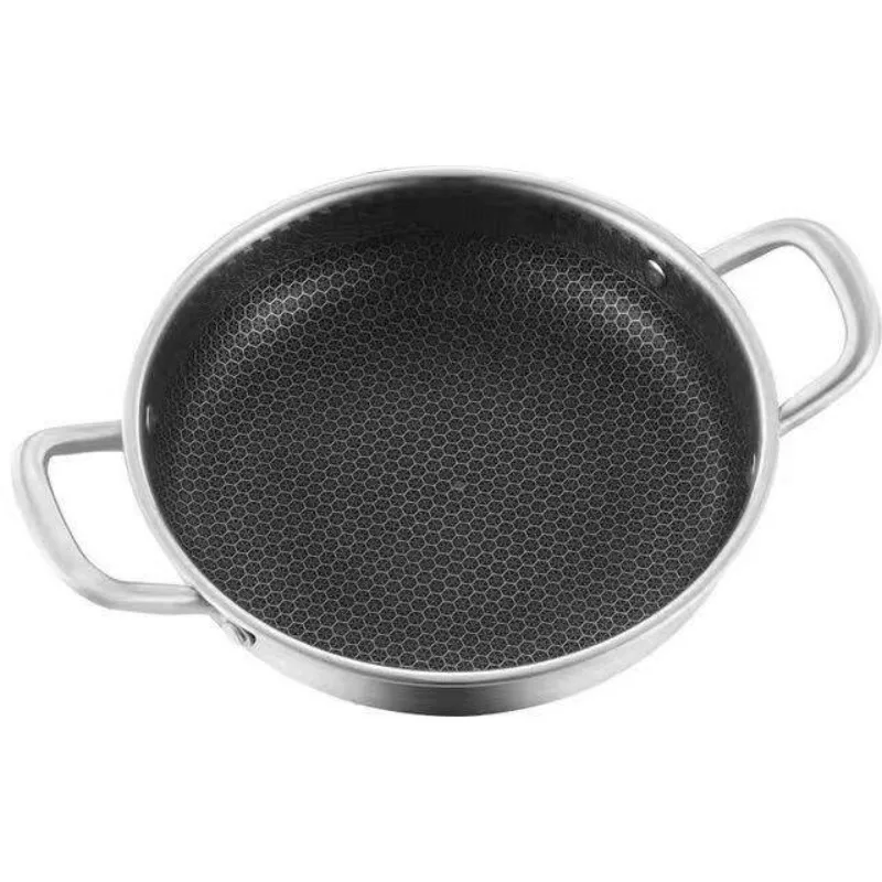 For Honeycomb Non-stick Hot Pot Non-stick Pan Binaural Snow Ping Honeycomb Cooking and Frying Complementary Food
