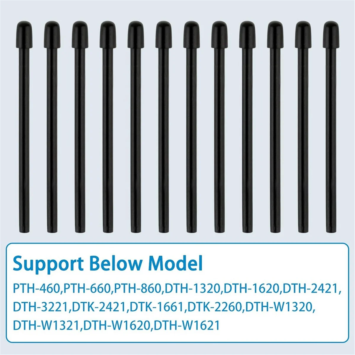 Puntas de bolígrafo estándar para, 12 puntas de bolígrafo de repuesto negras para Intuos Pro, IMobileStudio Pro