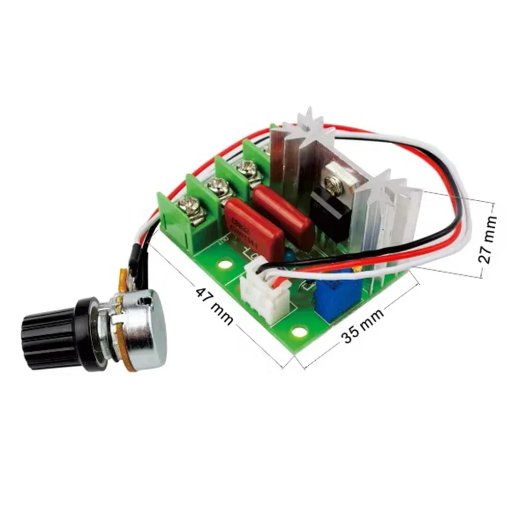 2Pcs 47*35*27mm Motor Speed Controller With Speed Regulator Knob 2000W SCR Voltage Regulator Electrical Equipment Tools Parts