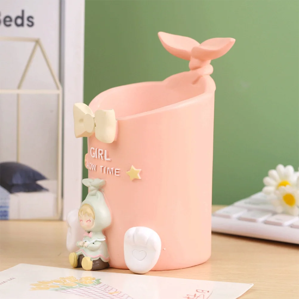 

Desktop Organiser Pen Holder Cute Holders Moon Resin Handicraft Pencil Cup Organizer