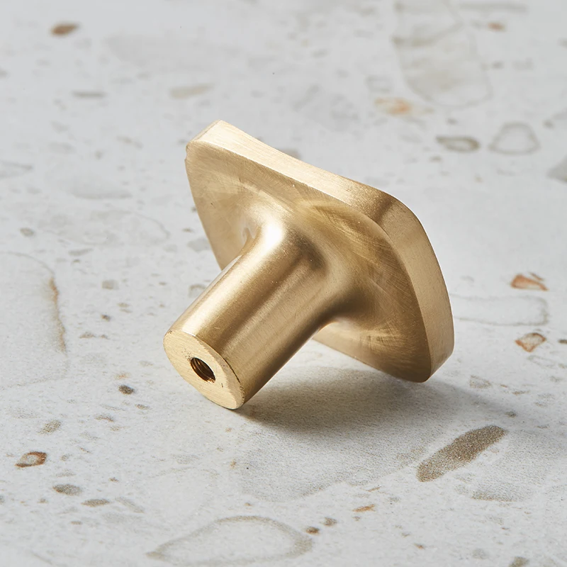 Beicai Moderne Massivmessing-Schrank- und Küchenknöpfe, Goldene Möbelgriffe für Schubladen, Kommoden, Schränke und Schranktüren - 1er-Pack – Detail 6