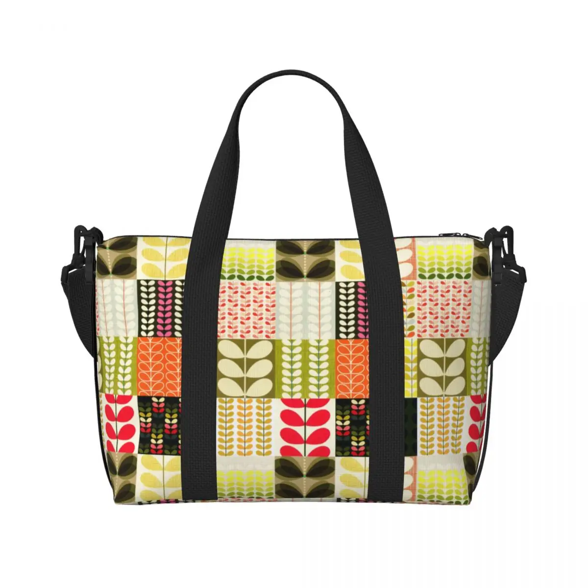

Custom Orla Kiely Floral Scandi Retro Beach Tote Bag Women Extra Large Gym Carry On Flowers Travel Shopping Bags