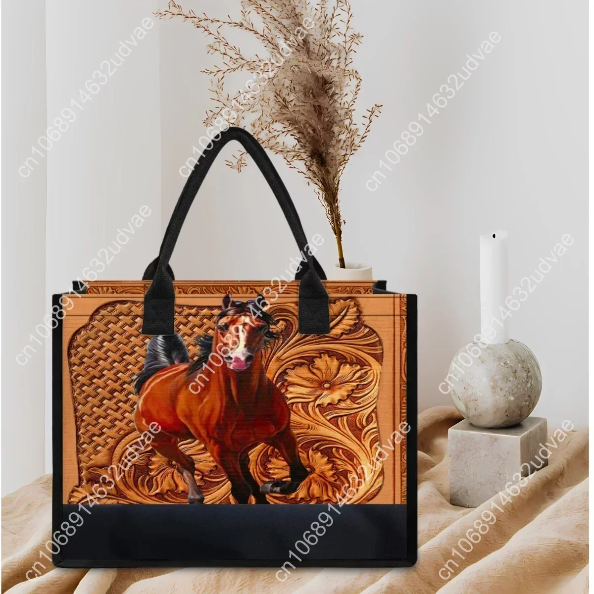 Tribal Horse Design Clutch Wedding Bridesmaid Elegant Casual Canvas Tote Bag Vintage Fashion Shoulder Bag Animal Lovers Gift New