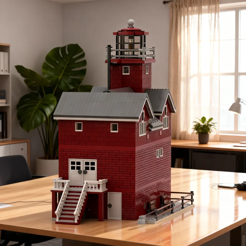 

5449pcs MOC Big Red Modular Streetscape Model Building Blocks Creative DIY Gift Display Decor Assemble Premium Adult Kids Desk