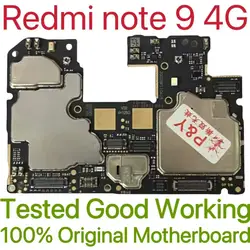 Global Version Original Unlocked Motherboard for Redmi Note 9 4G Tested Circuit Plate Main Logic Board for Redmi Note 9 4G
