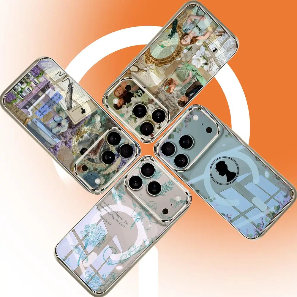 Funda Magnética Transparente Bridgertones para iPhone 17, 16, 15, 14, 13, 12 Plus, Mini, Pro y Max