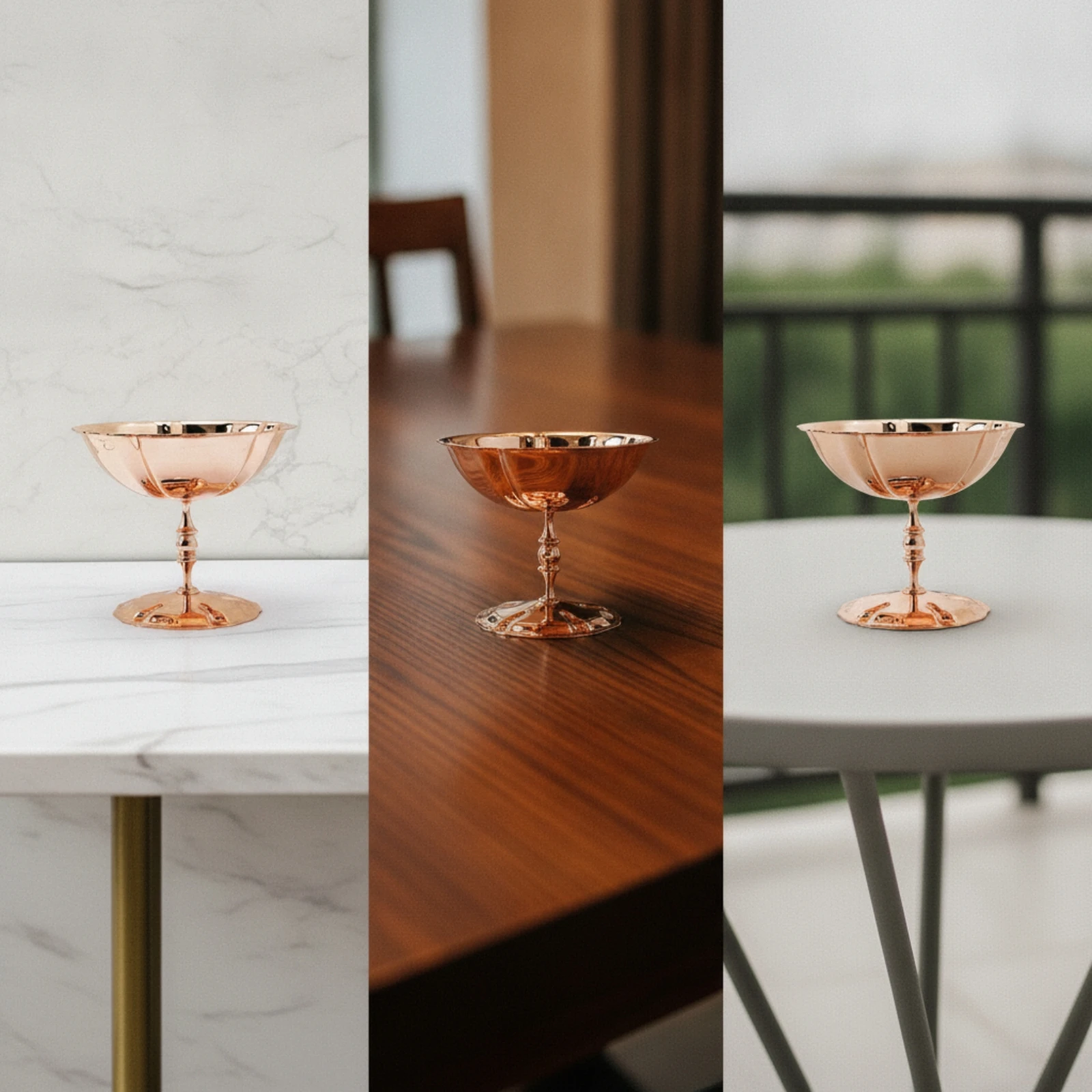Dessert Cup with Pedestal Flower Shaped Pedestal Bowl Metal Dessert Dish Polished Dishware Lightweight for Home Entertaining