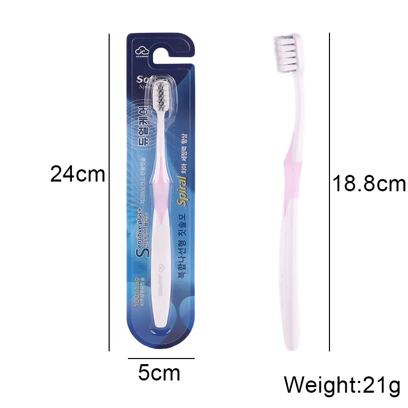 1 PC Taenidium Adult Toothbrush Individual Packing Simple Style Couples Cleaning Soft Brush Convenient Travel Carry