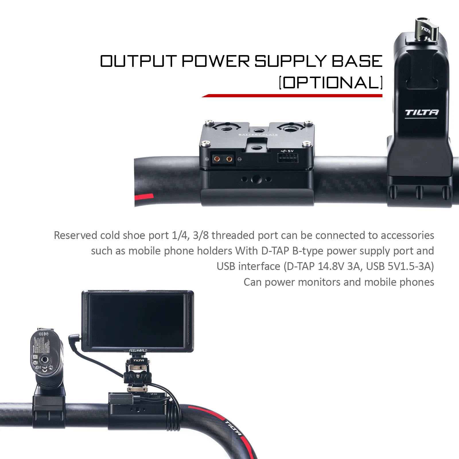 TILTA TGA-ARG Усовершенствованная кольцевая ручка Gimbal Ручка Держатель камеры для DJI Ronin RS2 RS3 pro RS4 RS4 Pro Поддержка кольца из углеродного волокна