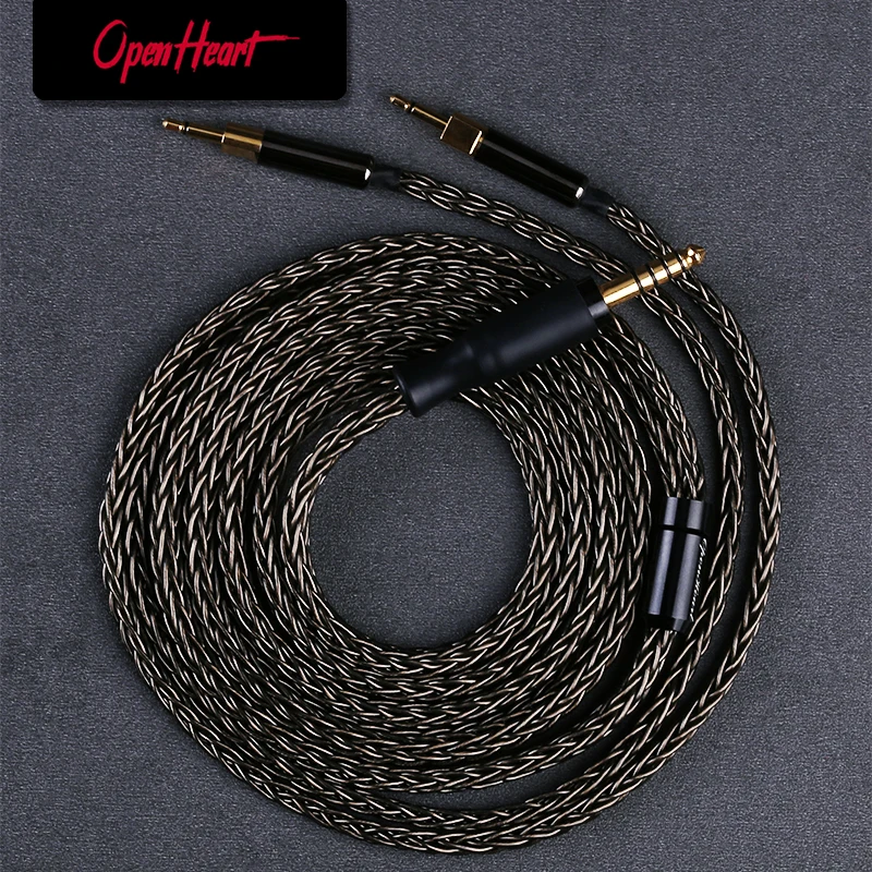 Openheart-シルバーメッキヘッドフォンケーブル、アップグレード