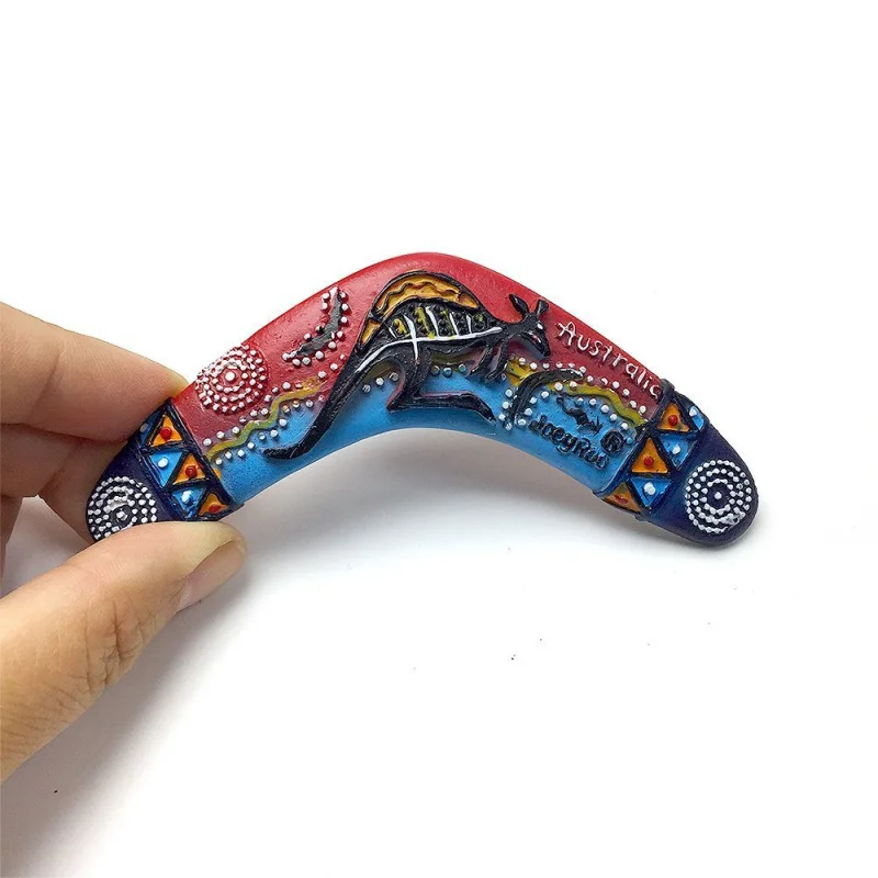 

Australian Creative Kangaroo Boomerang Cultural and Creative Magnetic Refrigerator Magnet Travel Souvenirs Home Decorations Gift