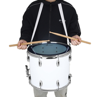 Professional 14 Inch Marching Drum with Blue Skin Drums Adjusting Key  Drumstick Backstrap Parts Percussion Instrument Practice