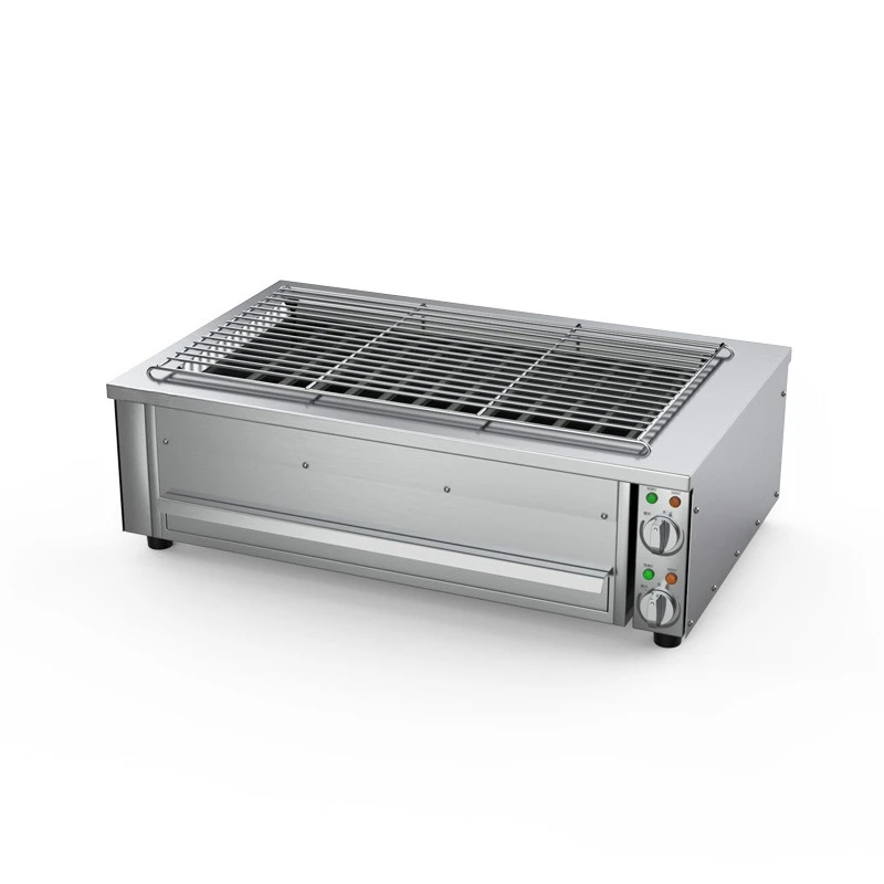 Commercial BBQ Grill Multifunctional Indoor Smokeless Electric Heating BBQ Grill Thickened Stainless Steel
