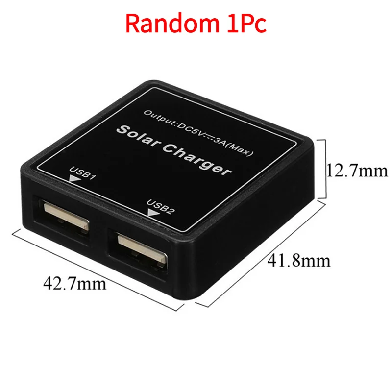 Random 1Pc 5V 3A Solar Panel Power Bank Dual USB Charge Voltage Controller Regulator Charger.