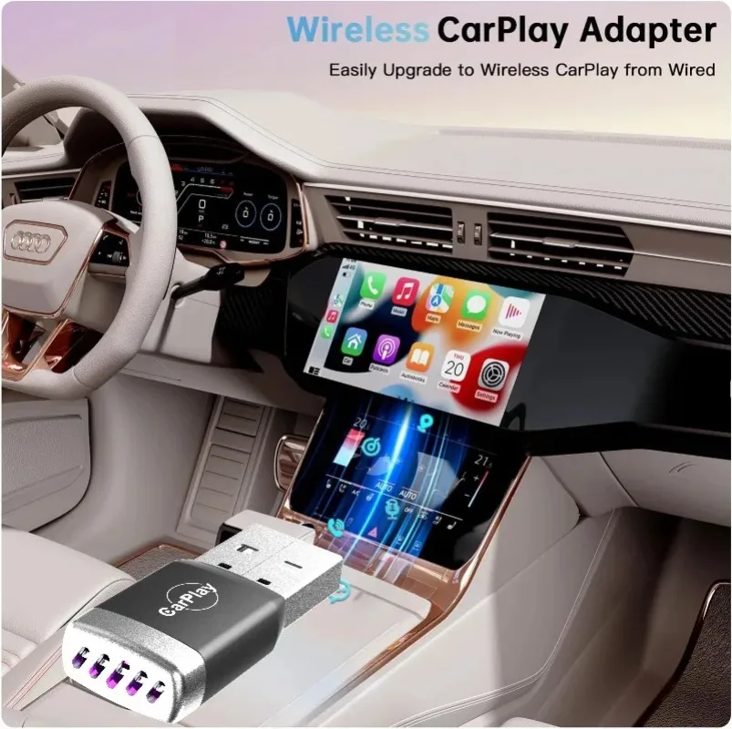 2 in1 Wireless CarPlay Dongle Wireless Android Auto Adapter AI Smart Box Car Intelligent Systems For Car With Wired CarPlay