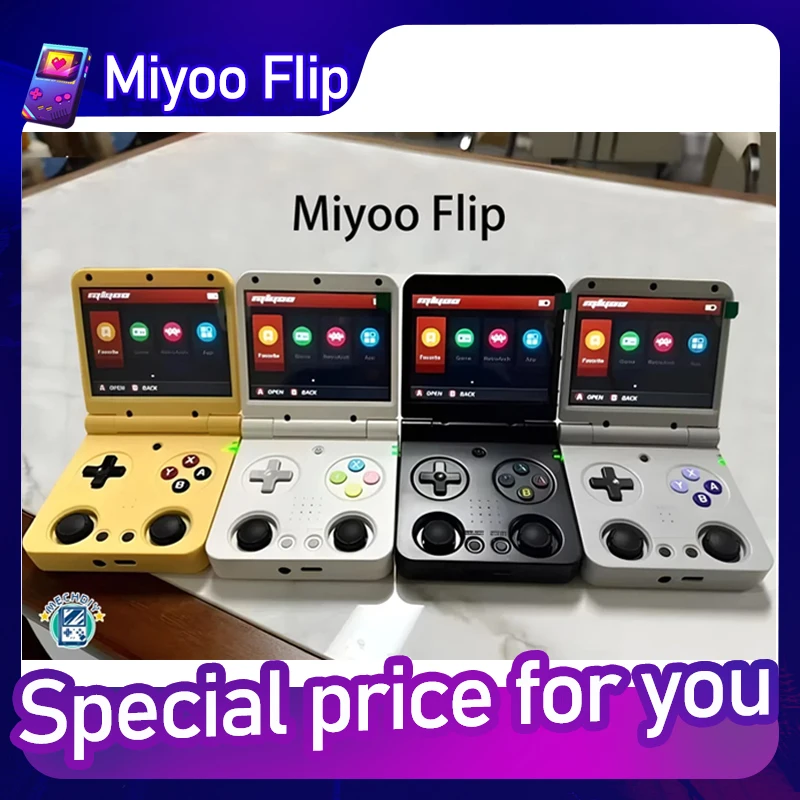 Miyoo Flip Handheld Gaming Console Compact Portable Game Machine for On-the-Go Entertainment miyoo mini flip